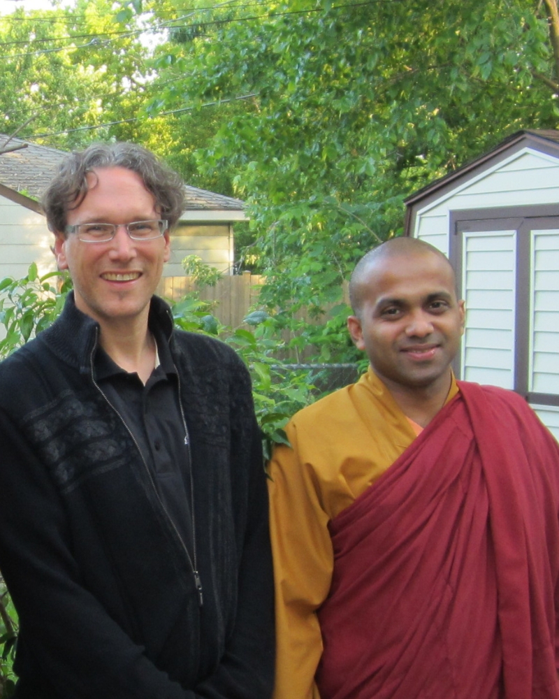 Shawn & Bhante Rahula Outside