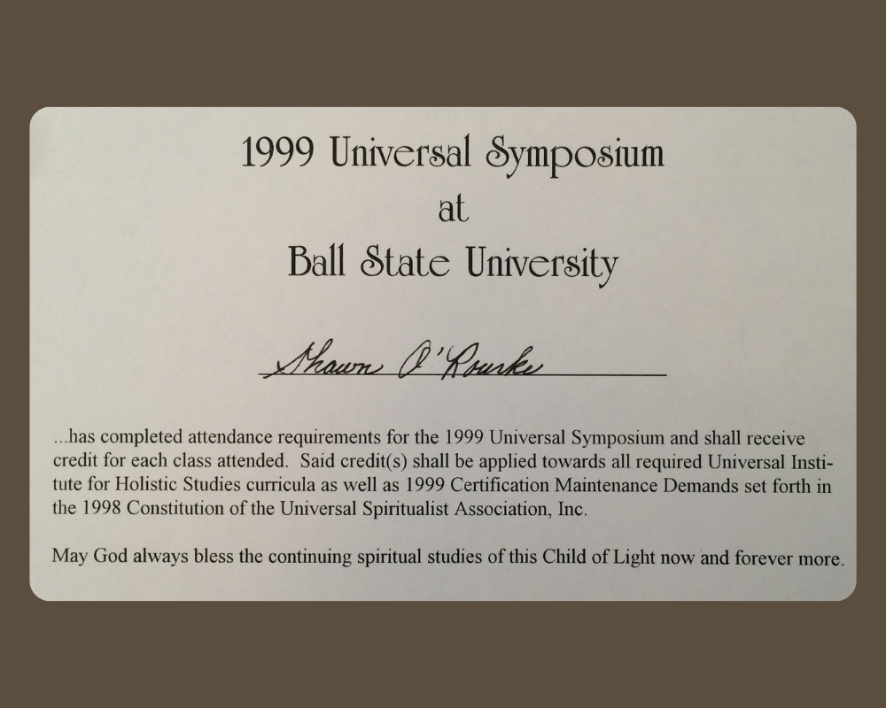 Spiritualist Symposium Certificate Zoomed